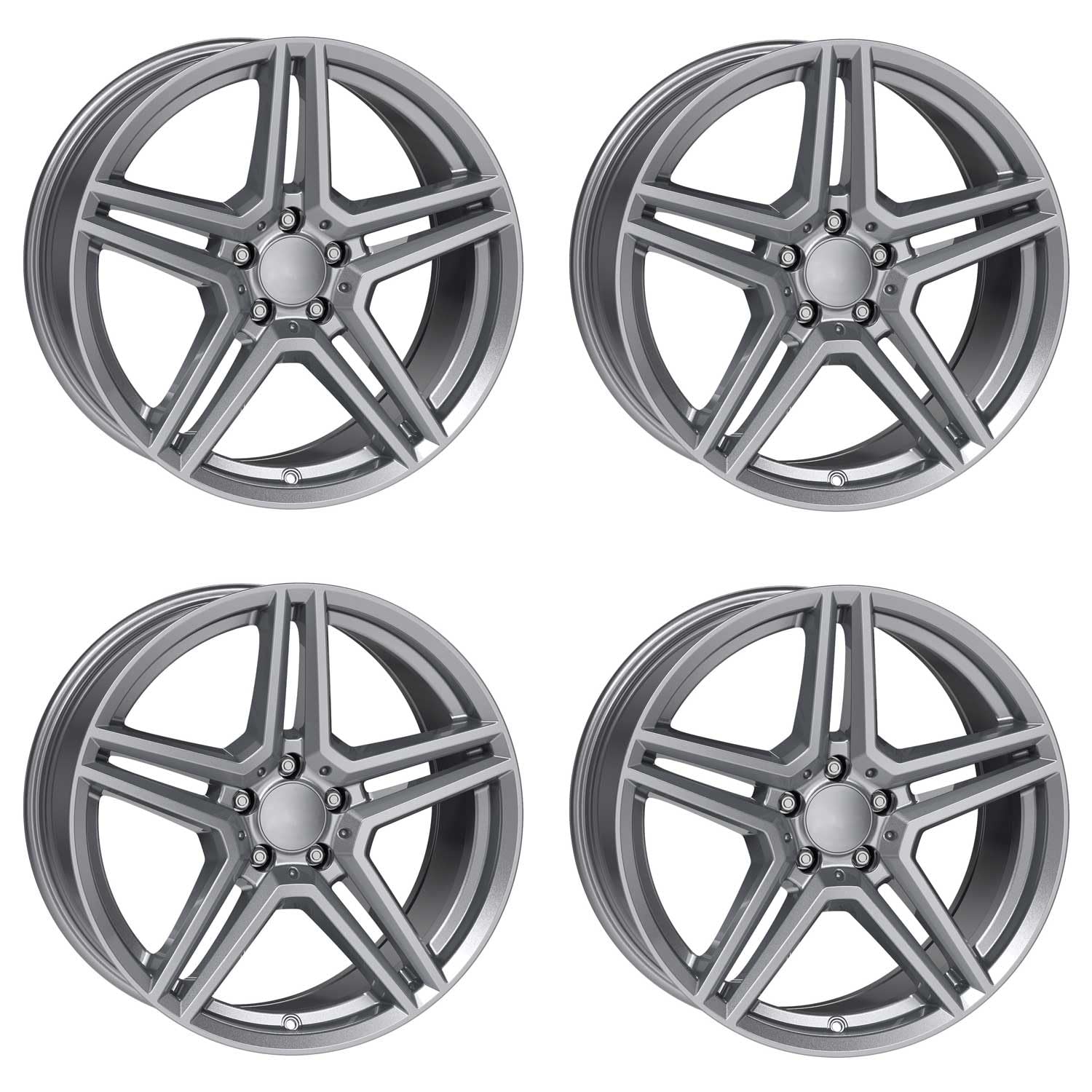 4x Rial Felgen Alufelgen M10 7.5Jx17 ET36 5x112 metal-grey kompatibel mit AUDI A4 A6 A7 A8 Q5 von Rial