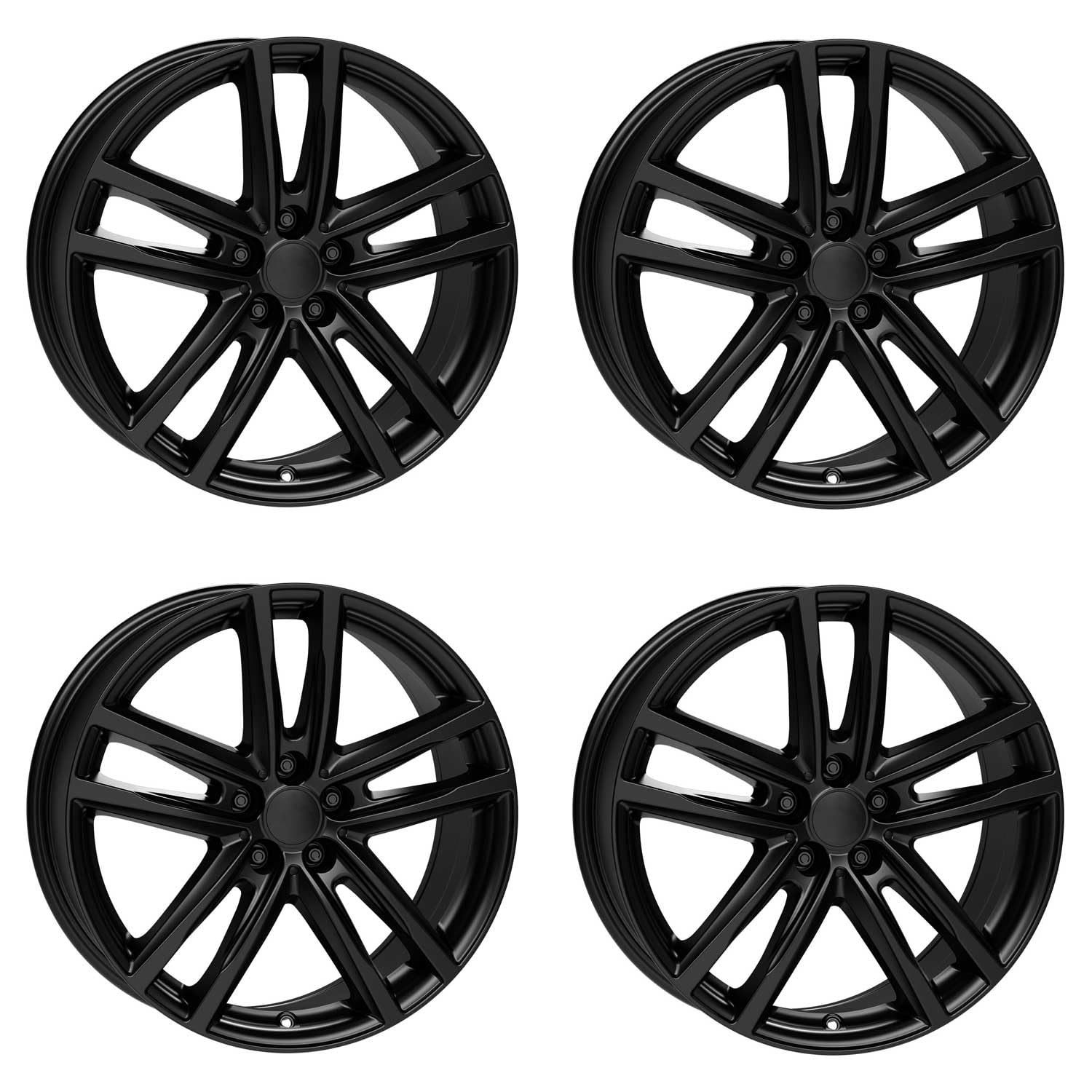 4x Rial Felgen Alufelgen X10 7.5Jx17 ET37 5x120 racing-schwarz kompatibel mit MINI/BMW Countryman Paceman von Rial