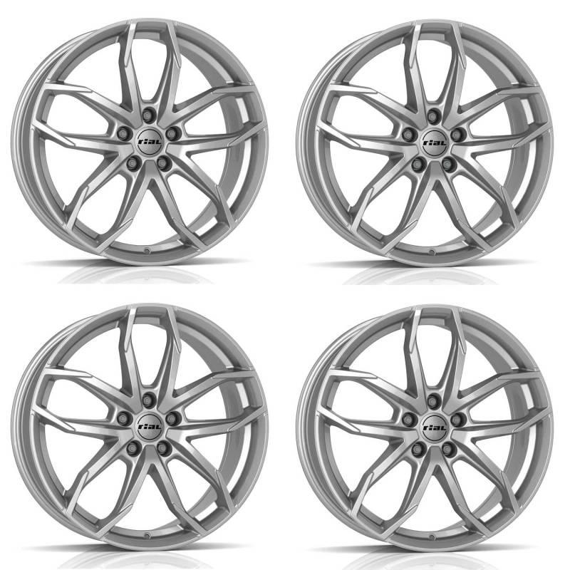 4x Rial Felgen Lucca 8.0Jx18 ET45 5x108 polar-silber kompatibel mit CITROEN Berlingo C4 C5 Jumpy von Rial