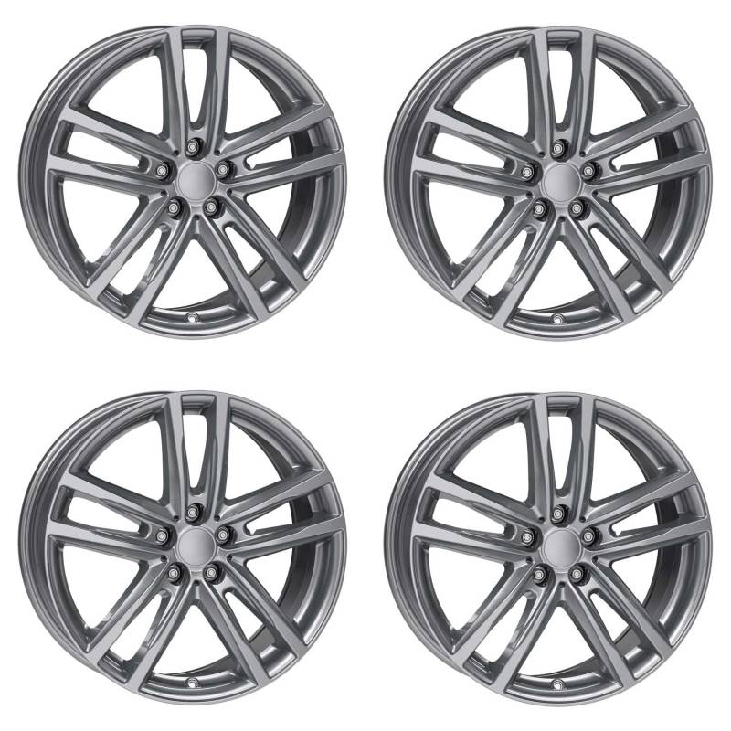 4x Rial Felgen X10 8.5Jx18 ET50 5x120 metal-grey kompatibel mit VOLKSWAGEN Amarok T5 T6 T6.1 Touareg von Rial