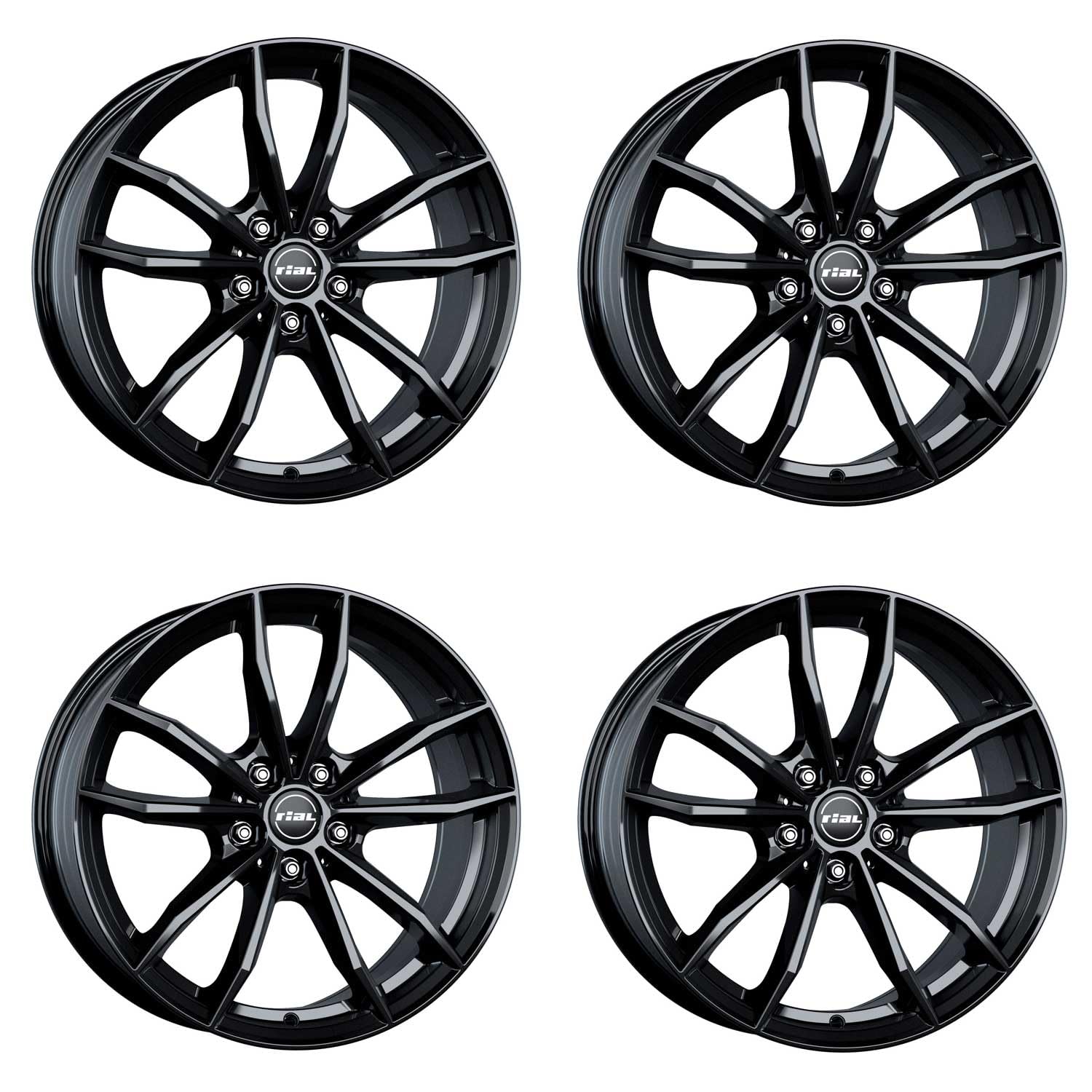 4x Rial Felgen X12 7.5Jx18 ET51 5x112 metal-grey kompatibel mit AUDI A3 S3 TT von Rial