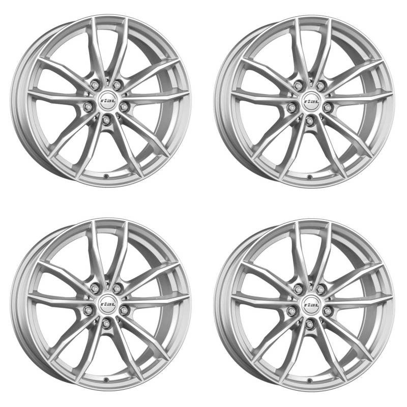 4x Rial Felgen X12 7.5Jx18 ET51 5x112 polar-silber kompatibel mit MINI/BMW Countryman Clubman One Cooper von Rial