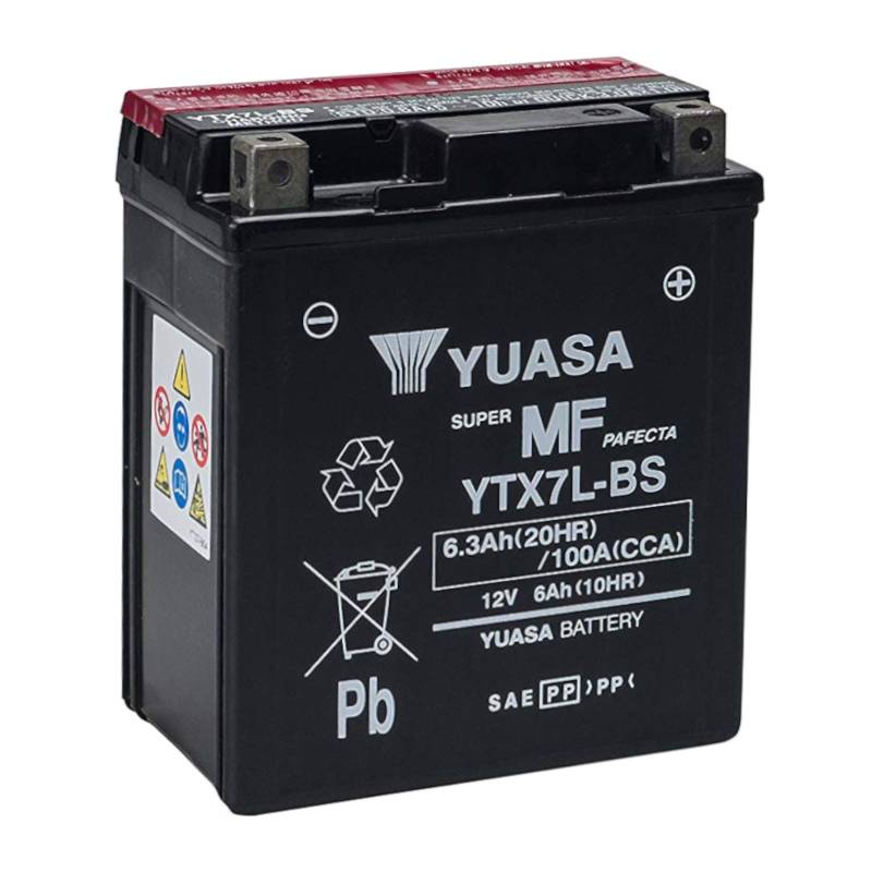 Accu sigillata Yuasa YTX7L-BS 12 V 6 Ah Ho nda S-Wing 125 2007/. von Ricambio