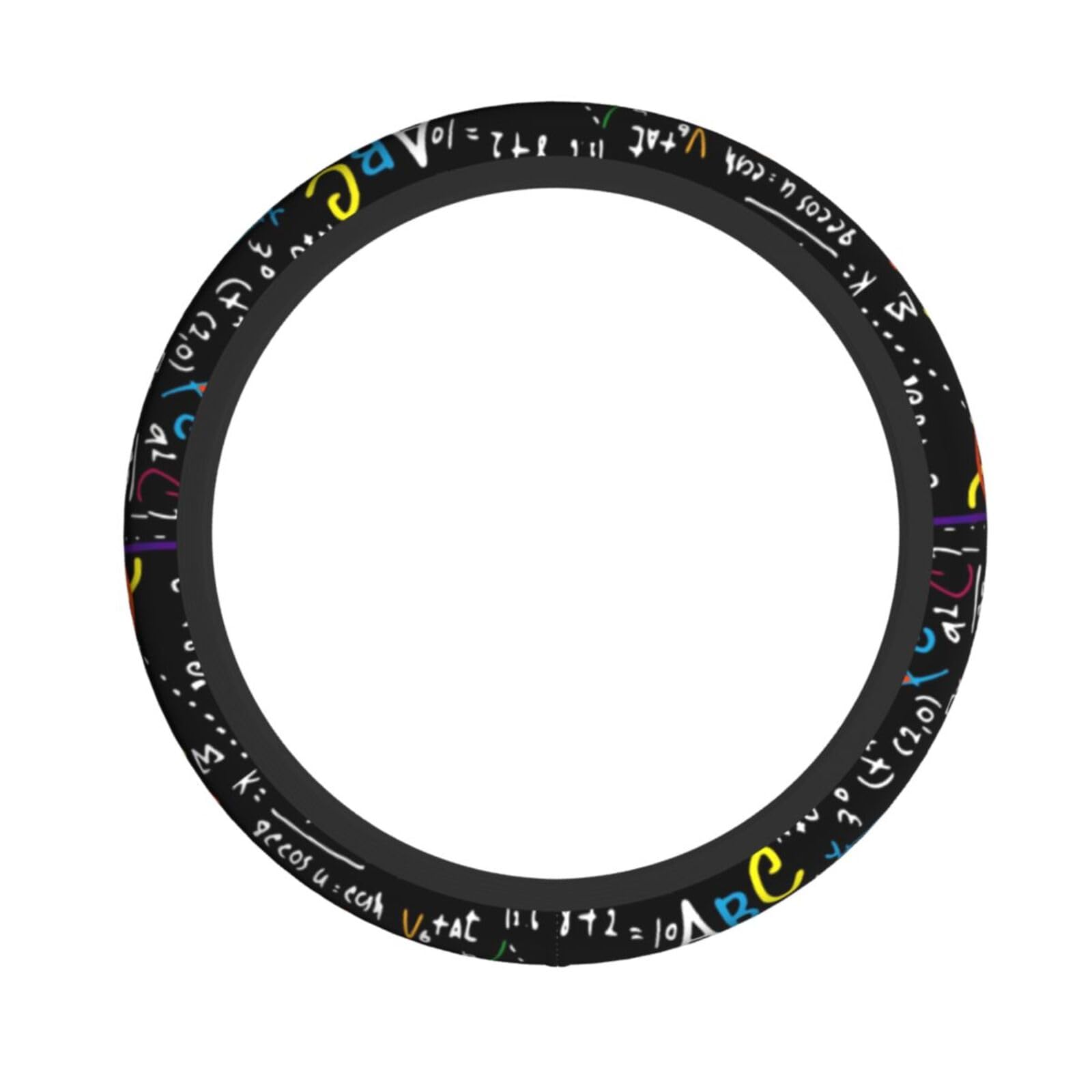 Rich&Rabbit Elastischer Lenkradbezug mit Mathe-Formel-Druck, maschinenwaschbar, 38,1 cm, Autozubehör von Rich&Rabbit