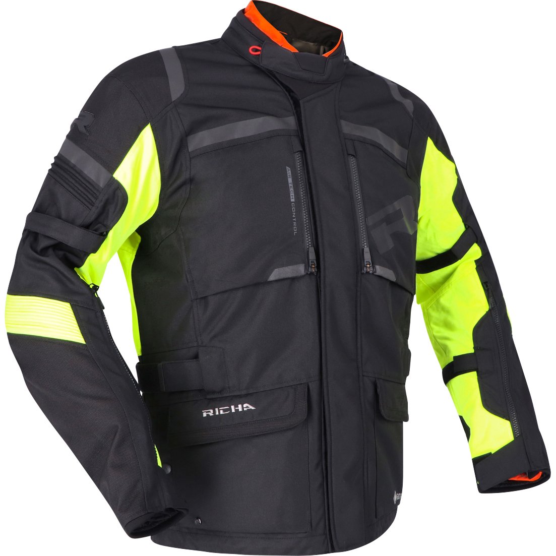 Richa Brutus Gore-Tex Textiljacke schwarz/fluogelb 6XL Herren von Richa