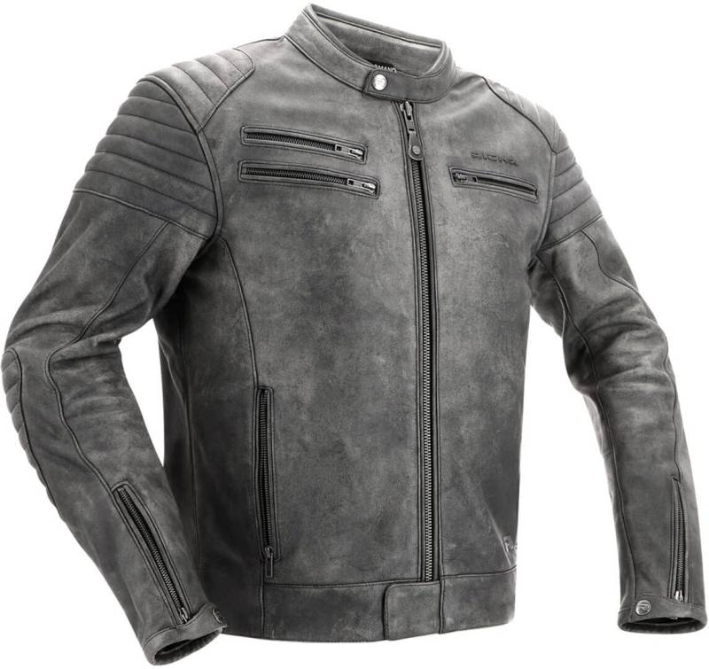 Richa Charleston Motorrad Lederjacke, grau, 58 von Richa