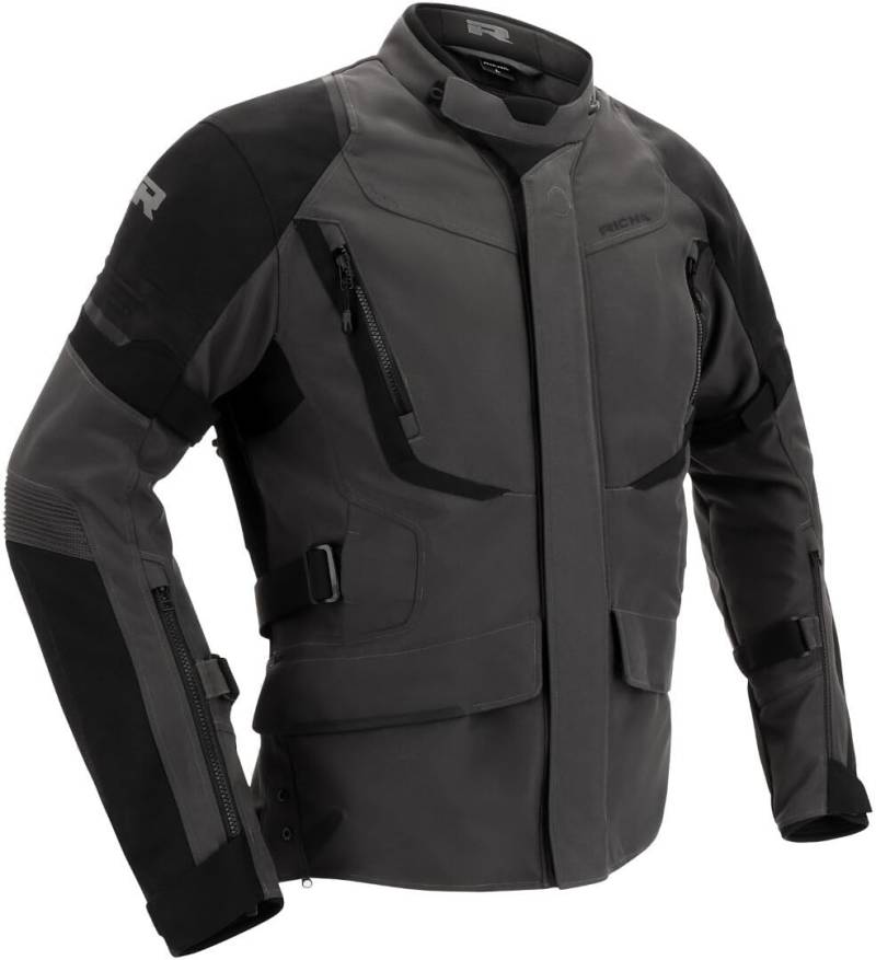 Richa Cyclone 2 Gore-Tex wasserdichte Motorrad Textiljacke, dunkelgrau/schwarz, 2XL von Richa