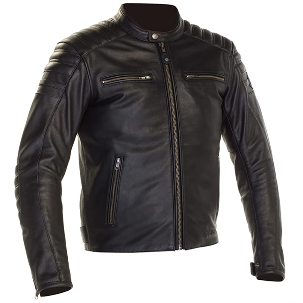 Richa Daytona 2 Motorrad Lederjacke, schwarz, 52 von Richa