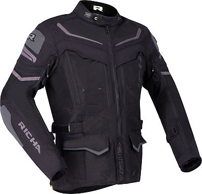 Richa Infinity 2 Adventure, Textiljacke wasserdicht - Schwarz/Dunkelgrau - 4XL von Richa