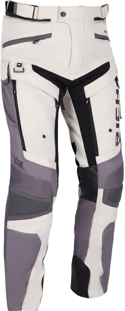 Richa Infinity 2 Adventure wasserdichte Motorrad Textilhose, grau/schwarz, L von Richa