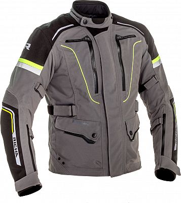 Richa Infinity 2 Pro, Textiljacke wasserdicht - Grau/Neon-Gelb - M von Richa