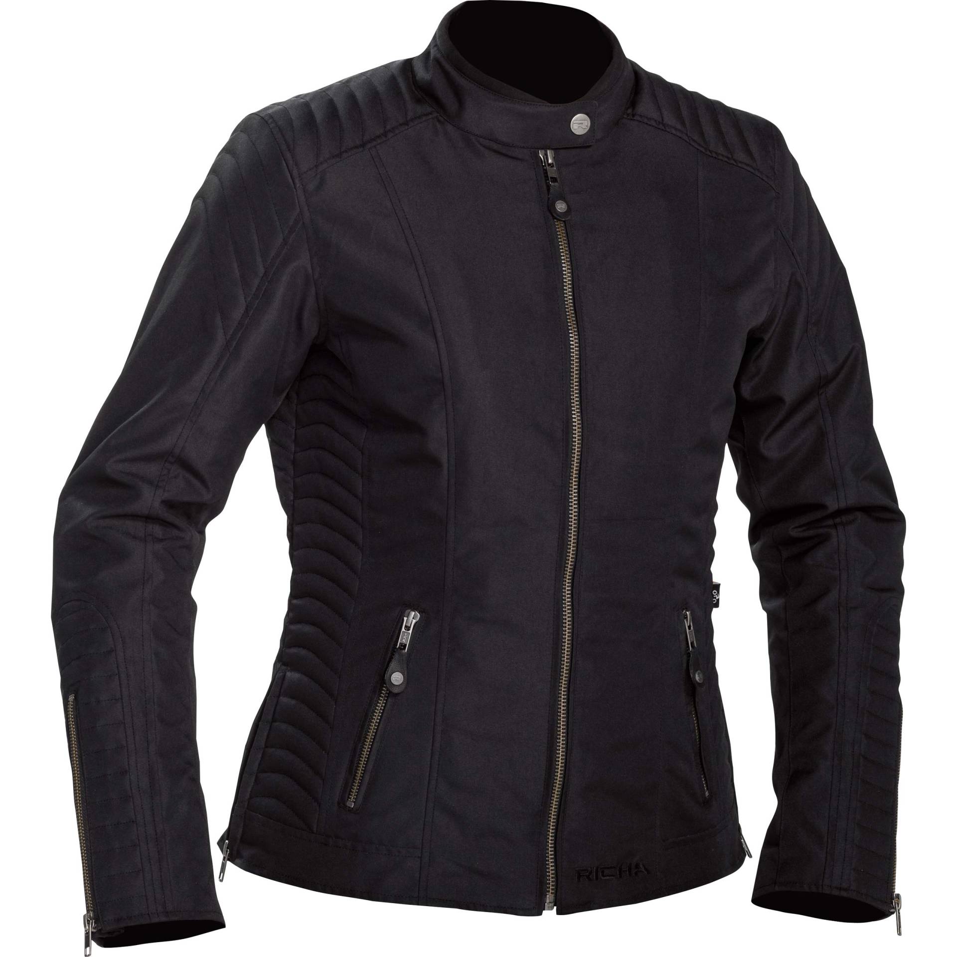 Richa Lausanne wasserdichte Damen Motorrad Textiljacke, schwarz, 2XL von Richa