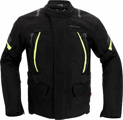 Richa Phantom 3, Textiljacke wasserdicht - Schwarz/Neon-Gelb - 4XL von Richa