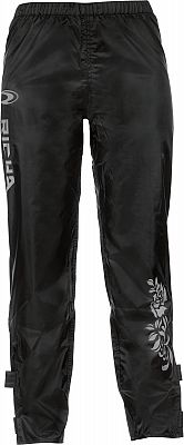 Richa Rain Warrior Flower, Regenhose Damen - Schwarz - M von Richa