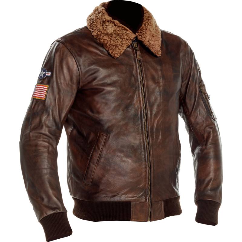 Richa Spitfire Lederjacke braun 64 Herren von Richa