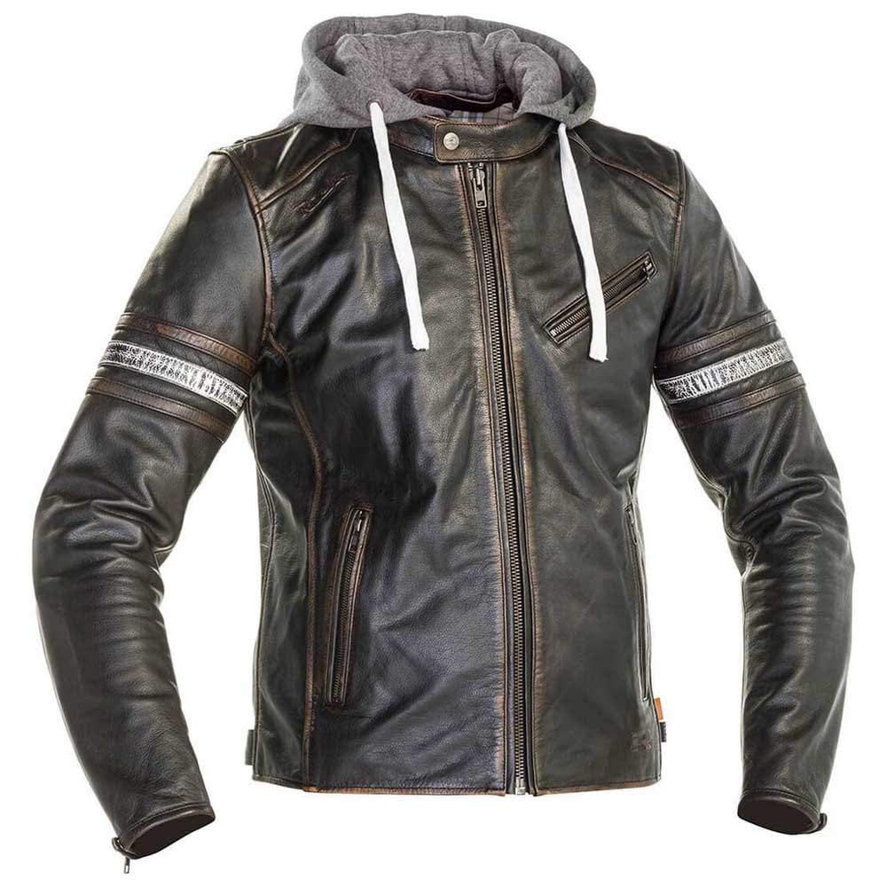 Richa Toulon 2 Motorrad Lederjacke, schwarz/braun, 52 von Richa