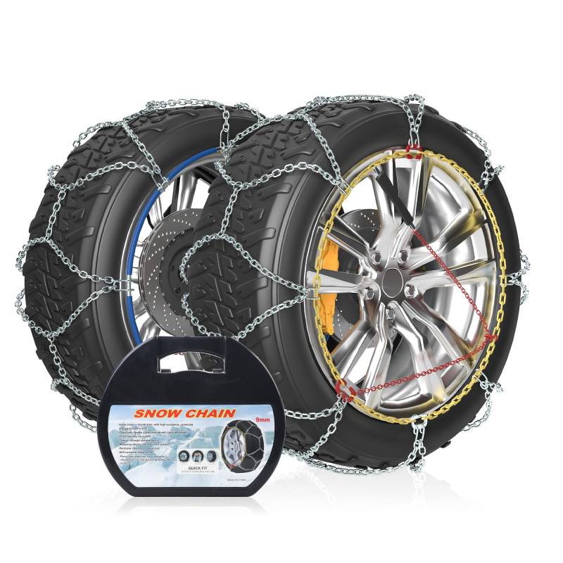 Richeer Schneeketten für Reifen 205/55 R16, KNS, 1 Paar von Richeer