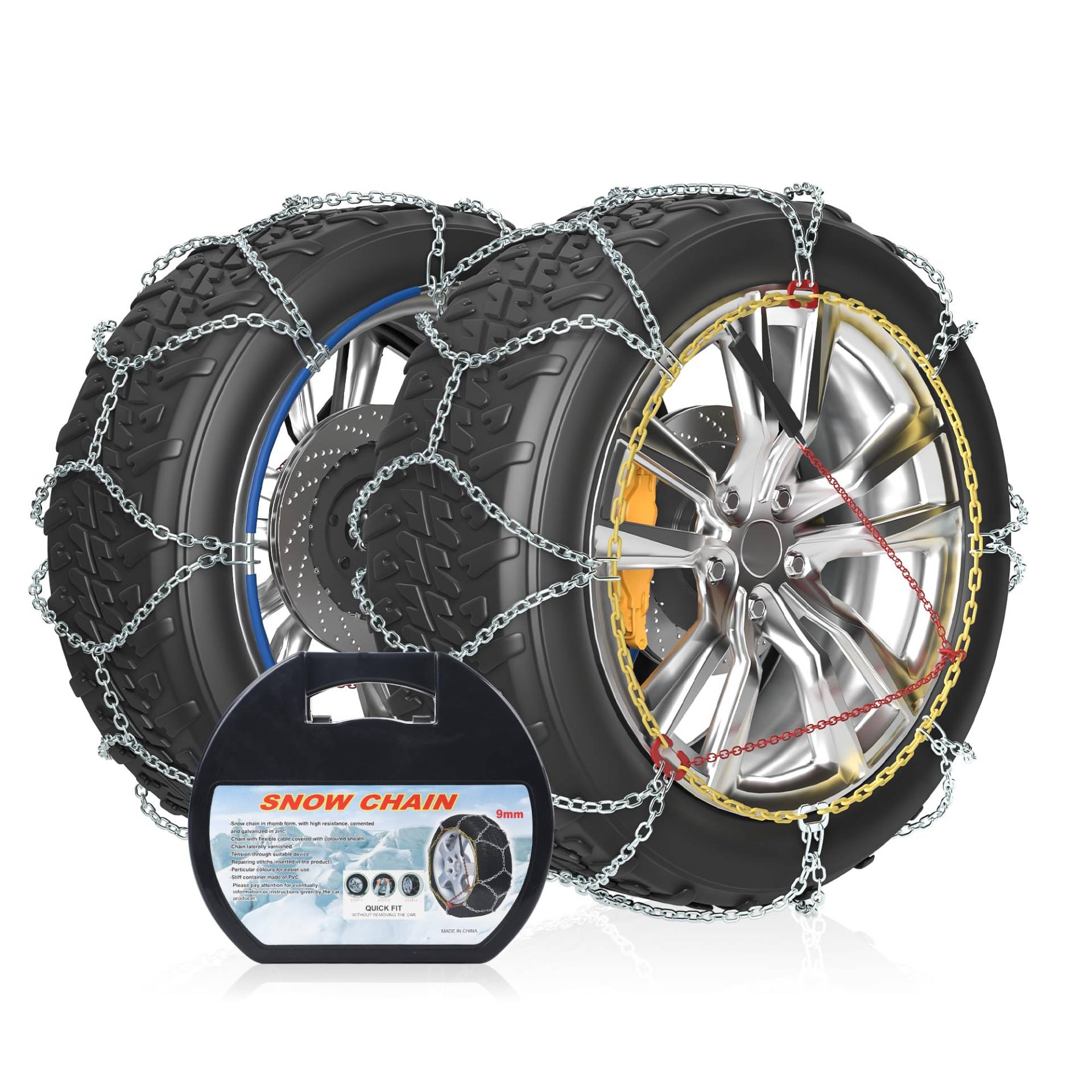 Richeer Schneeketten für Reifen 225/60 R15, KNS, 1 Paar von Richeer