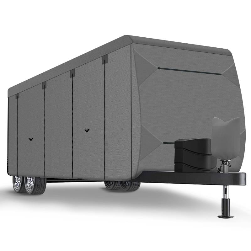 Richeer Wohnwagen-Schutzhülle für Wohnwagen, wasserdicht, frostsicher, UV-geschützt, UV-geschützte Wohnwagenhülle, Universal-Wohnwagenhülle 450-500cm von Richeer