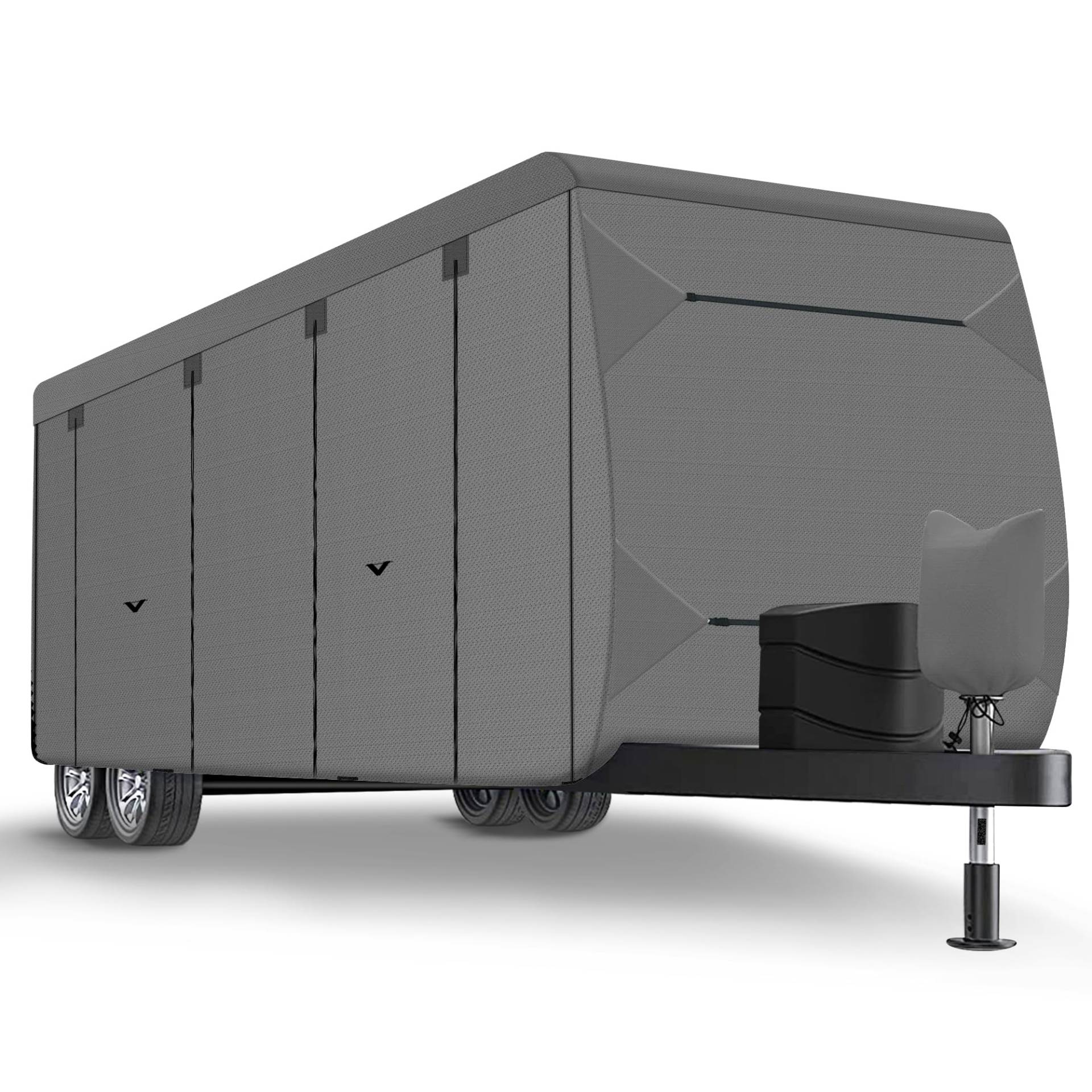 Richeer Wohnwagen-Schutzhülle für Wohnwagen, wasserdicht, frostsicher, UV-geschützt, UV-geschützte Wohnwagenhülle, Universal-Wohnwagenhülle 650-700cm von Richeer