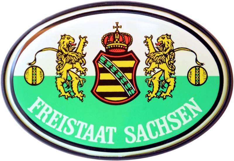 Freistaat Sachsen Schild Hoch Relief Emblem HR Art. 15856 Kristalldekor von Richter