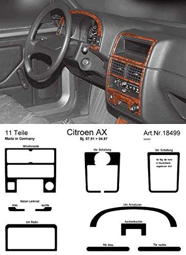 PreWoodec Cockpit Design Citroen AX ZA 07.91 zu 04.97 (Exclusive 3D Fahrzeug-Kit – Made in Germany) von Richter