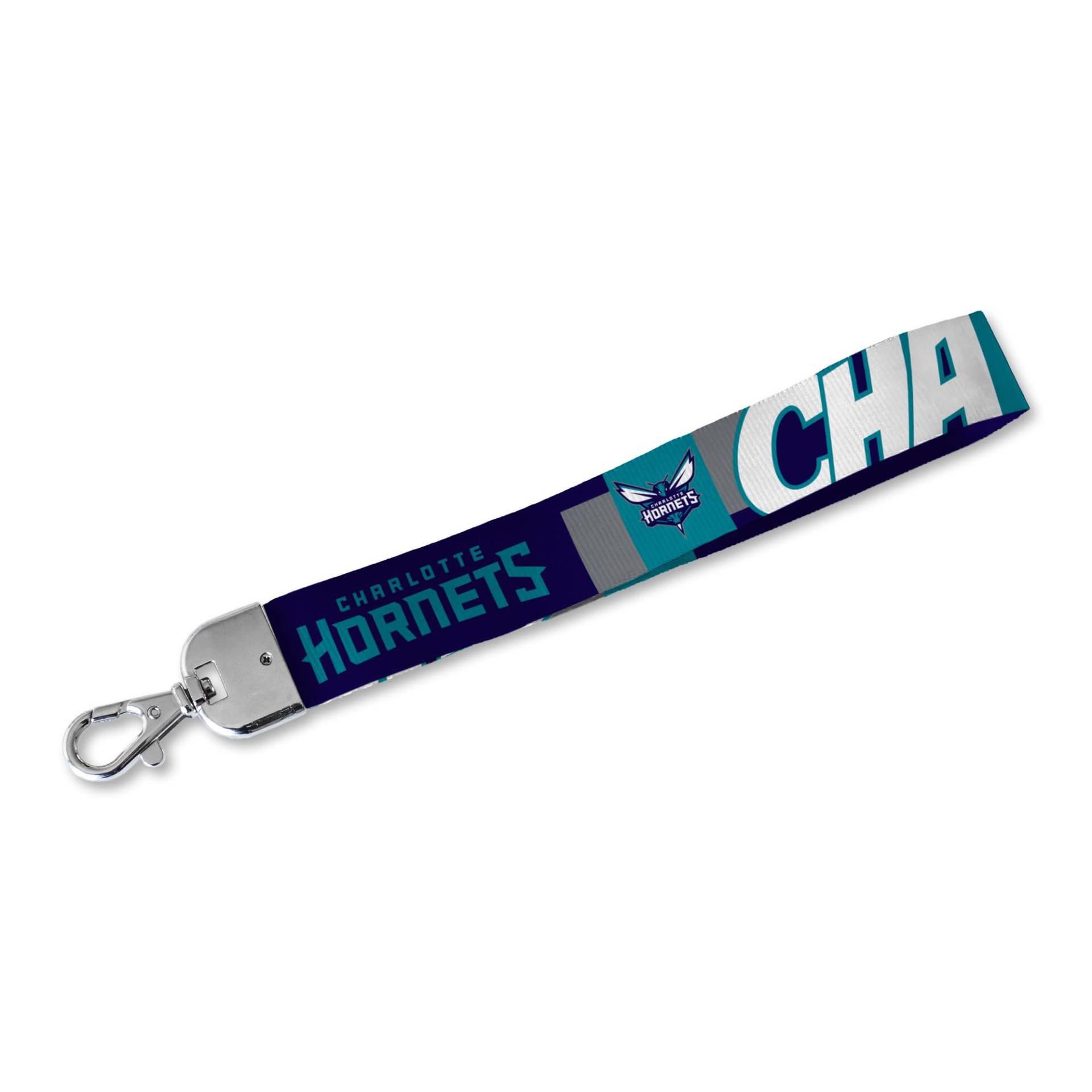 Rico Industries NBA Basketball Charlotte Hornets Handgelenk-Schlüsselband, niedlicher Handgelenkriemen, Schlüsselanhängerhalter für Damen und Herren, Autoschlüssel, Ausweise, Karten, Geldbörse, von Rico Industries