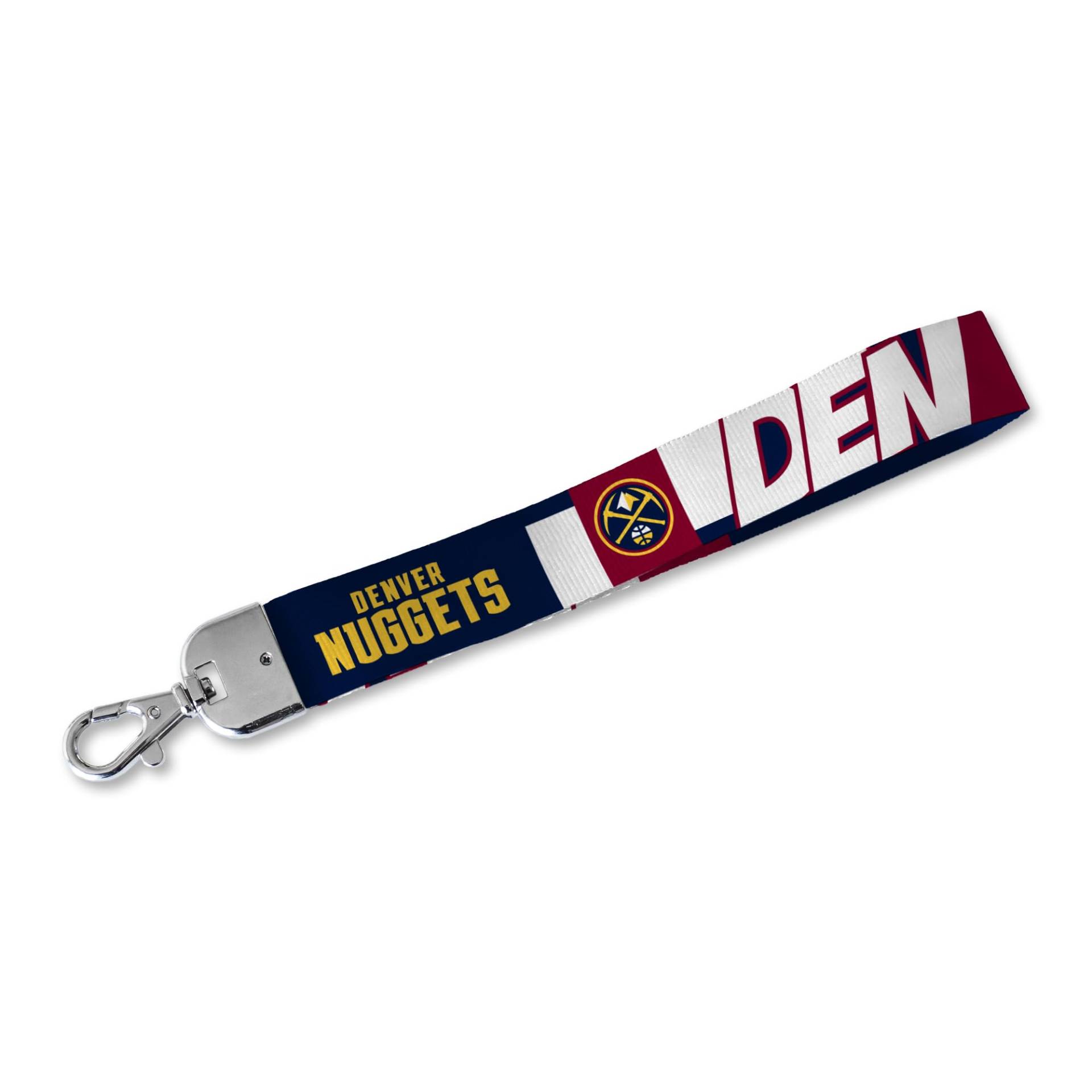 Rico Industries NBA Basketball Denver Nuggets Handgelenk-Schlüsselband, niedlicher Handgelenkriemen, Schlüsselanhängerhalter für Damen und Herren, Autoschlüssel, Ausweise, Karten, Geldbörse, Telefon, von Rico Industries