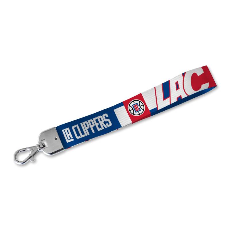 Rico Industries NBA Basketball Los Angeles Clippers Handgelenk-Schlüsselband, niedlicher Handgelenkriemen, Schlüsselanhängerhalter für Damen und Herren, Autoschlüssel, Ausweise, Karten, Geldbörse, von Rico Industries