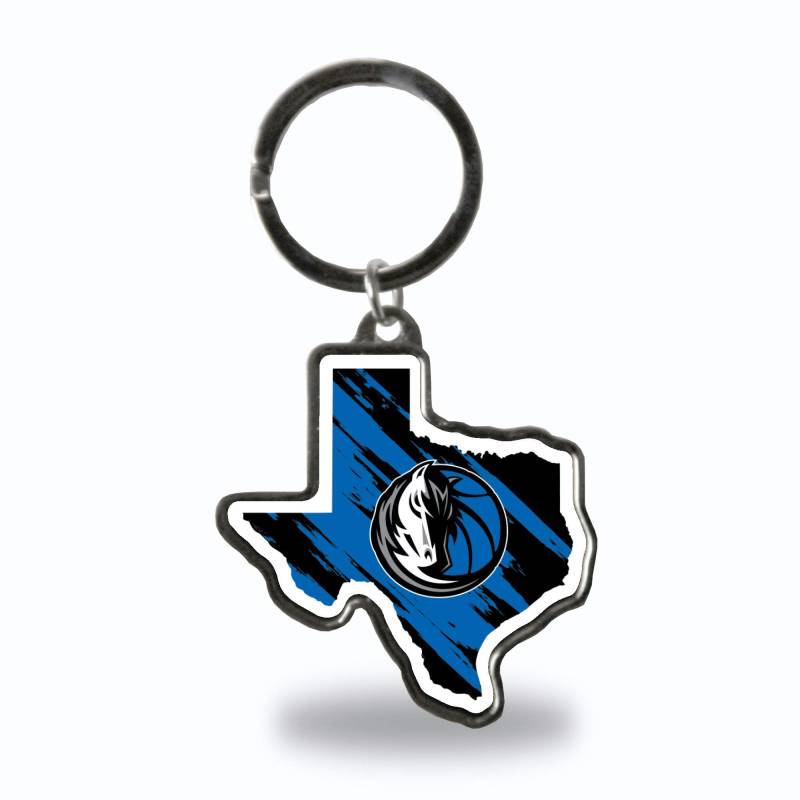 Rico Industries NBA Dallas Mavericks State Shape Schlüsselanhänger, 5,1 x 7,6 cm von Rico Industries