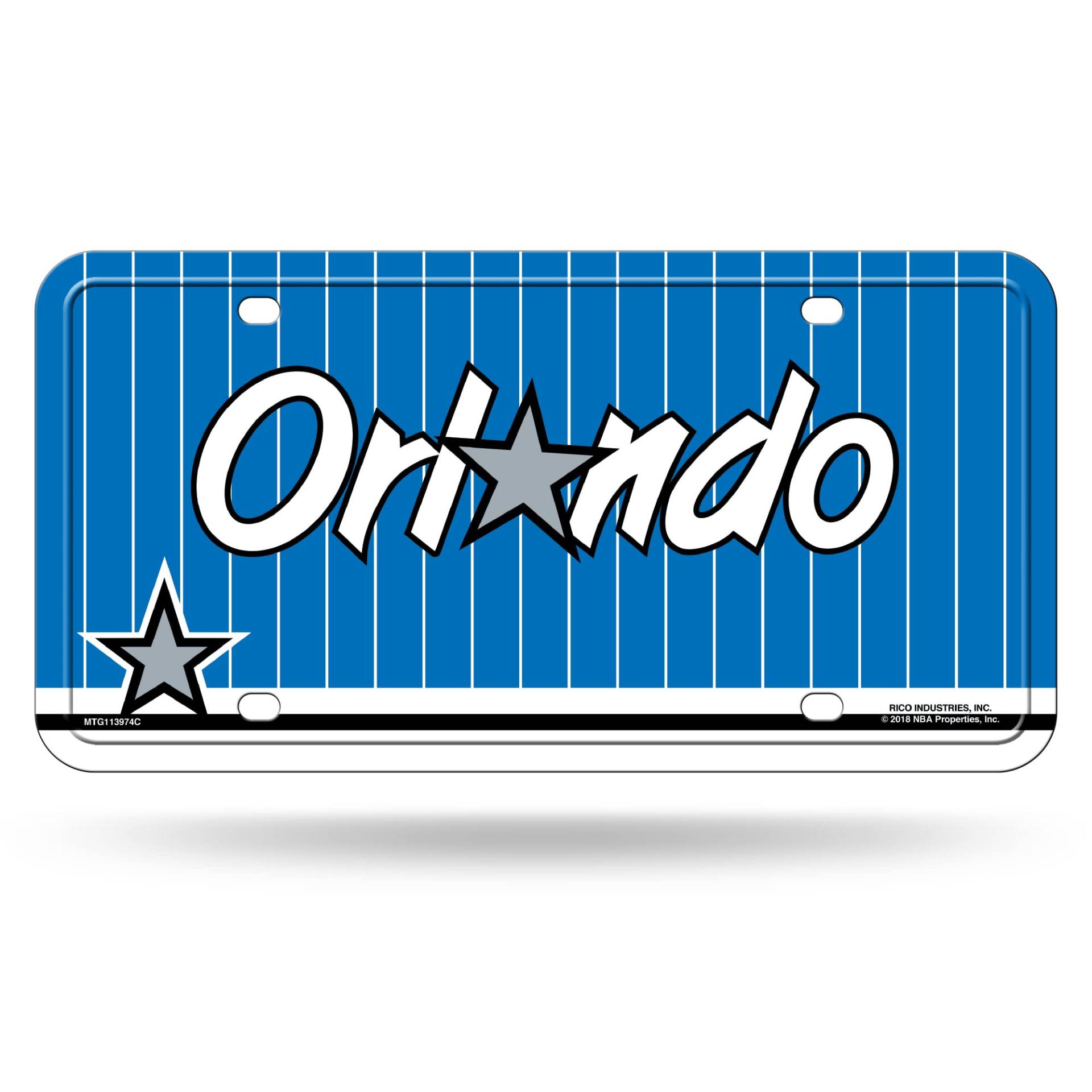 Rico Industries NBA Orlando Magic Auto-Tag aus Metall, 21,6 x 27,9 cm, ideal für LKW, Auto, SUV von Rico Industries