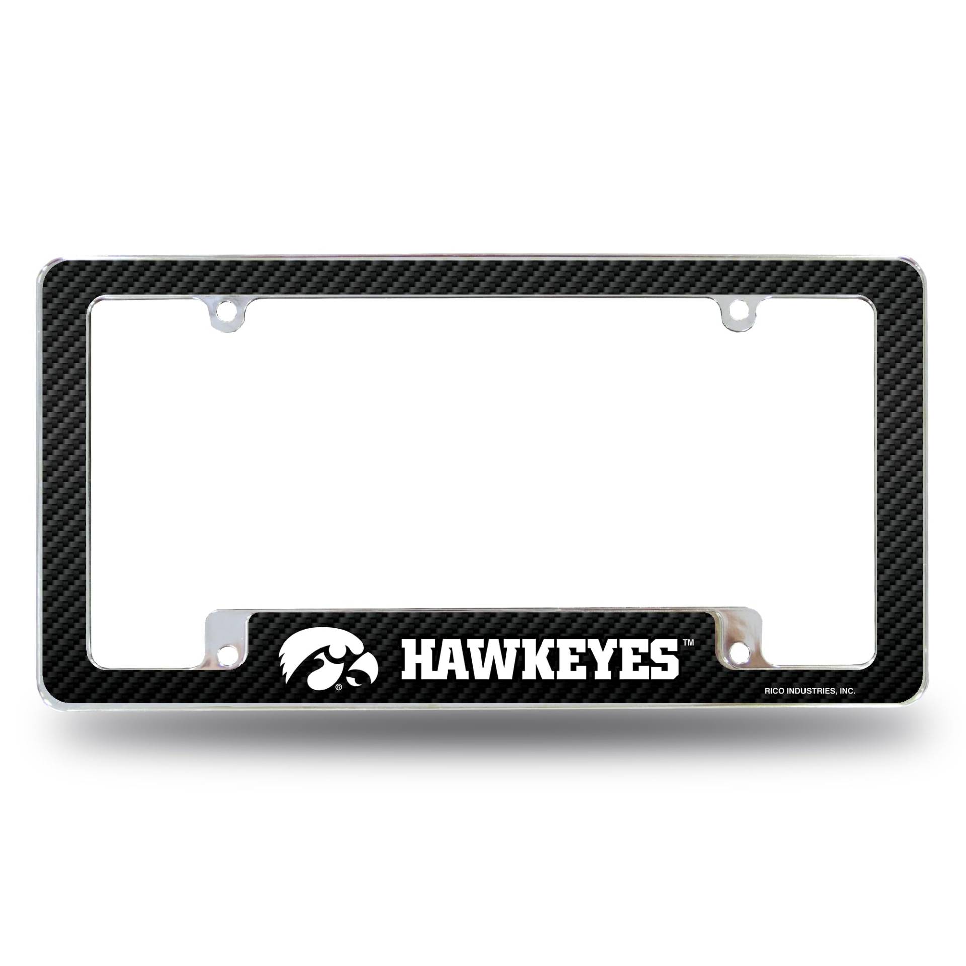 Rico Industries NCAA All Over Chrome Frame 12" x 6" Chrome All Over Automotive License Plate Frame for Car/Truck/SUV von Rico Industries