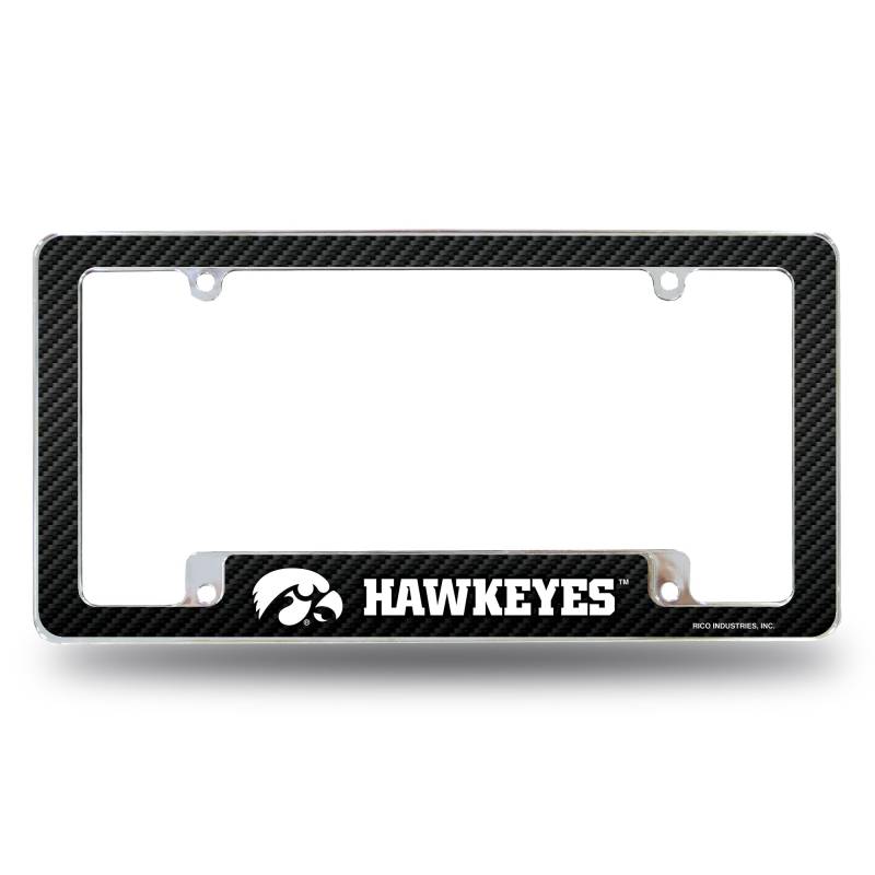 Rico Industries NCAA All Over Chrome Frame 12" x 6" Chrome All Over Automotive License Plate Frame for Car/Truck/SUV von Rico Industries