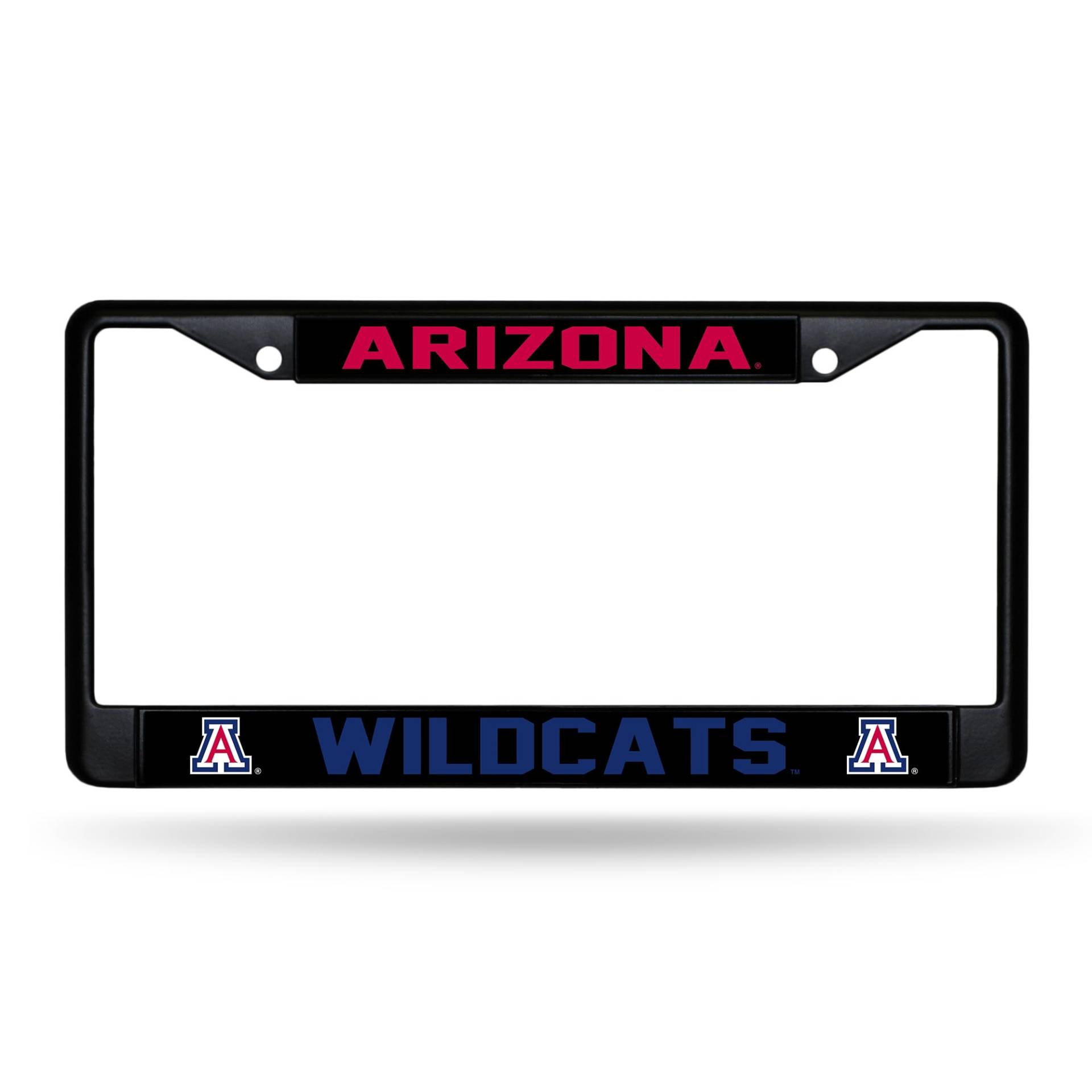 Rico Industries NCAA Arizona Wildcats schwarzer Chromrahmen mit bedruckten Einsätzen, 30,5 x 15,2 cm, Auto-Zubehör für Auto/LKW von Rico Industries