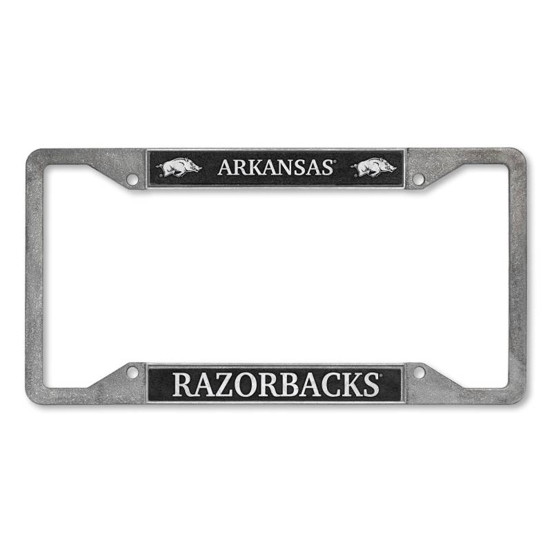 Rico Industries NCAA Arkansas Razorbacks Nummernschild-Rahmen aus Zinn, 30,5 x 15,2 cm von Rico Industries