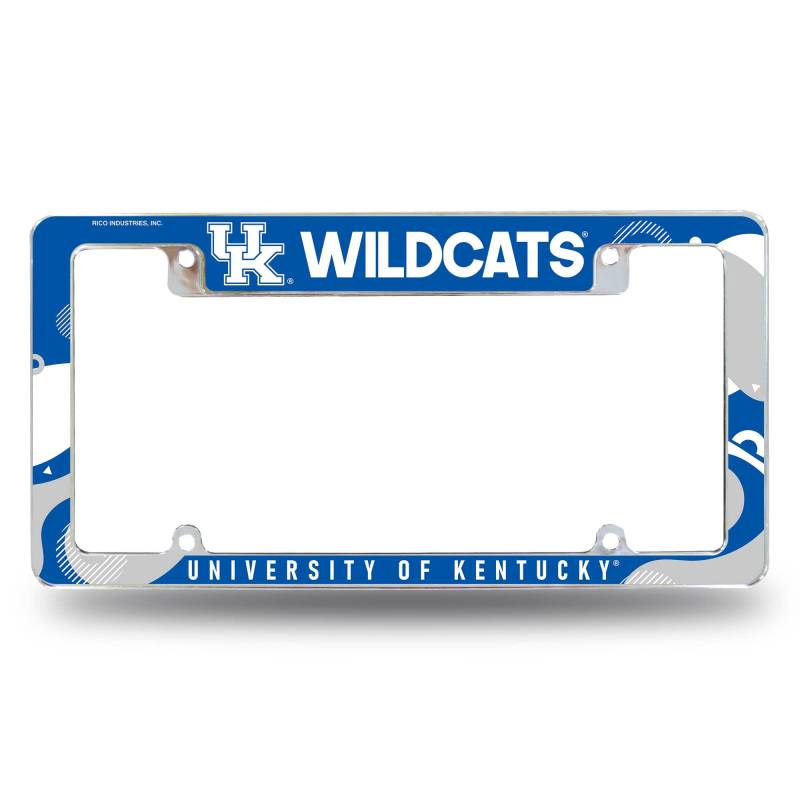 Rico Industries NCAA Kentucky Wildcats Wave 12" x 6" Chrome All Over Automotive License Plate Frame for Car/Truck/SUV von Rico Industries