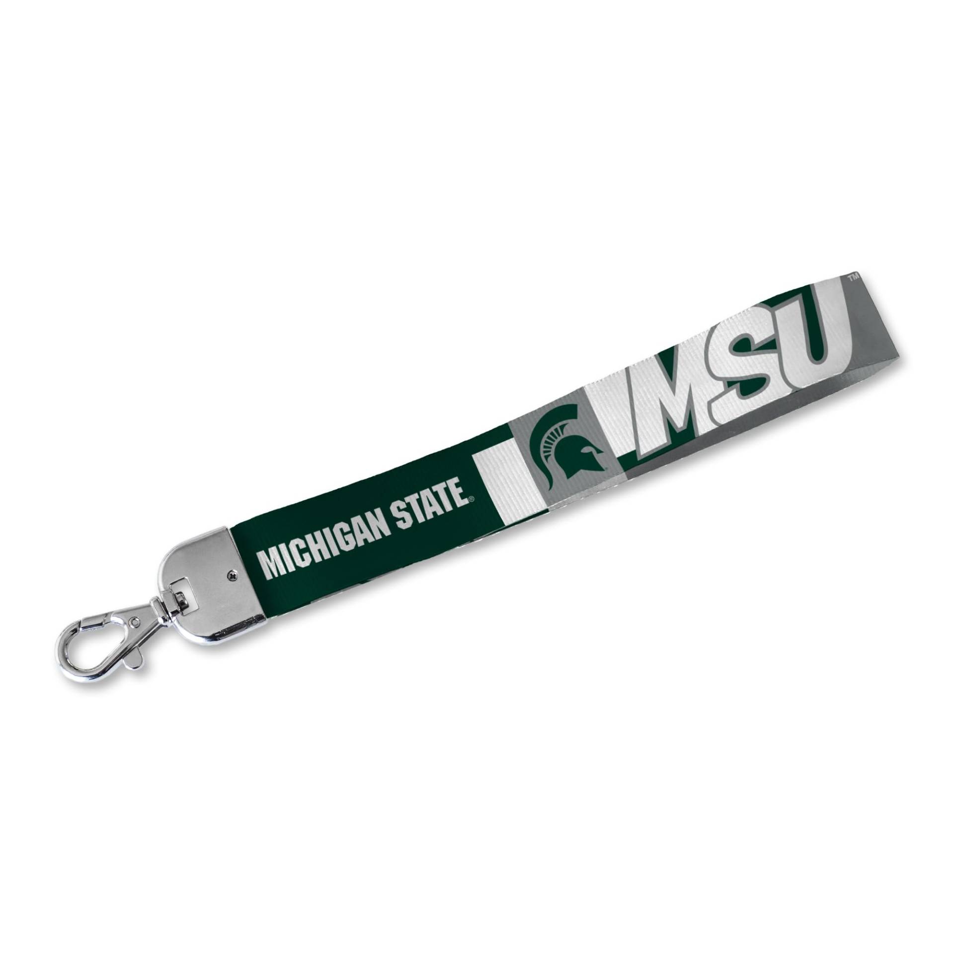 Rico Industries NCAA Michigan State Spartans Handgelenk-Schlüsselband, niedlicher Handgelenkriemen, Schlüsselanhängerhalter für Damen und Herren, Autoschlüssel, Ausweise, Karten, Geldbörse, Telefon, von Rico Industries