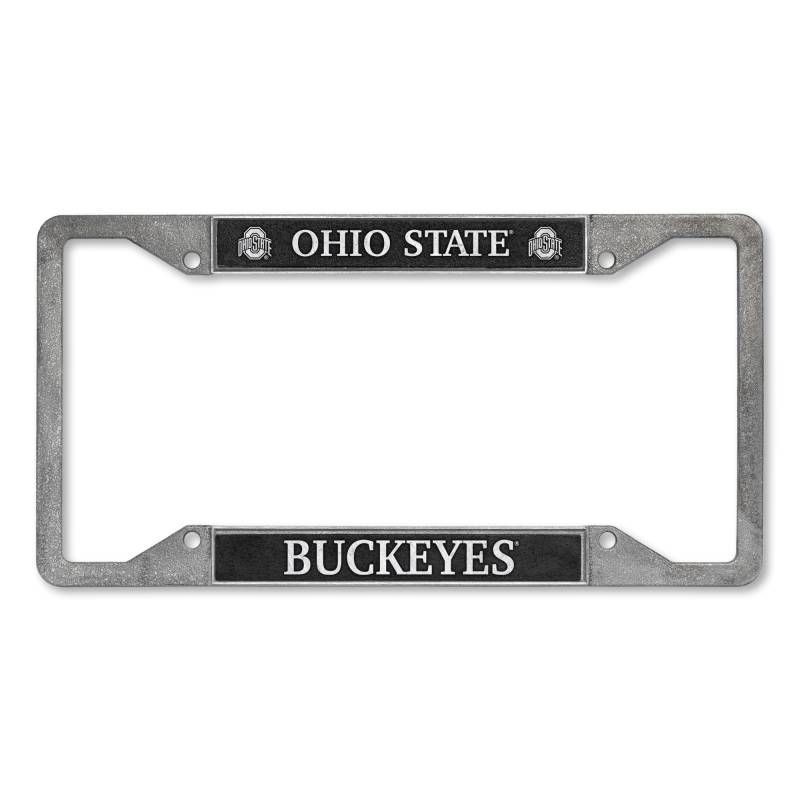 Rico Industries NCAA Ohio State Buckeyes Zinn Kennzeichenrahmen 30,5 x 15,2 cm von Rico Industries