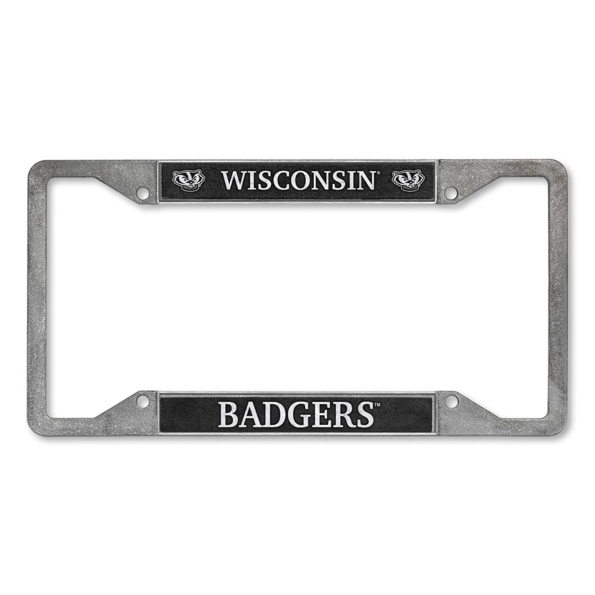 Rico Industries NCAA Wisconsin Badgers Nummernschild-Rahmen aus Zinn, 30,5 x 15,2 cm von Rico Industries