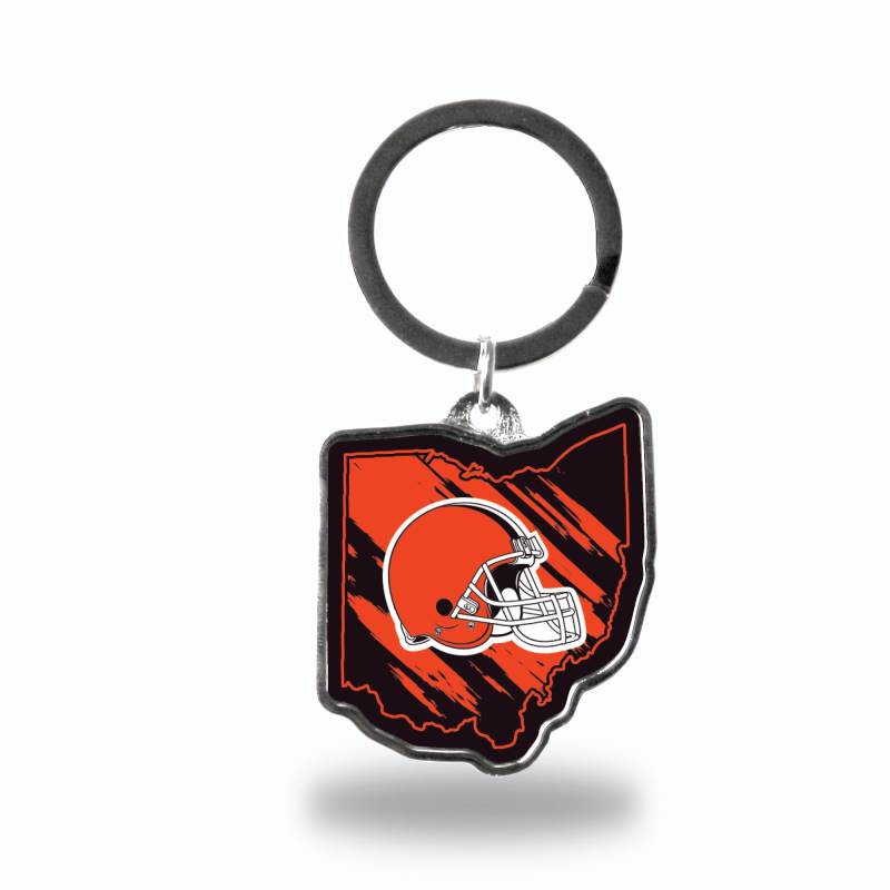 Rico Industries NFL Football Cleveland Browns State Shape Schlüsselanhänger von Rico Industries