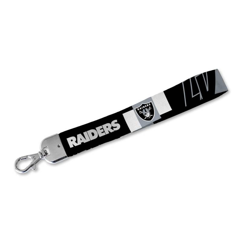 Rico Industries NFL Football Las Vegas Raiders Handgelenk-Schlüsselband, niedlicher Handgelenkriemen, Schlüsselanhängerhalter für Damen und Herren, Autoschlüssel, Ausweise, Karten, Geldbörse, Telefon, von Rico Industries