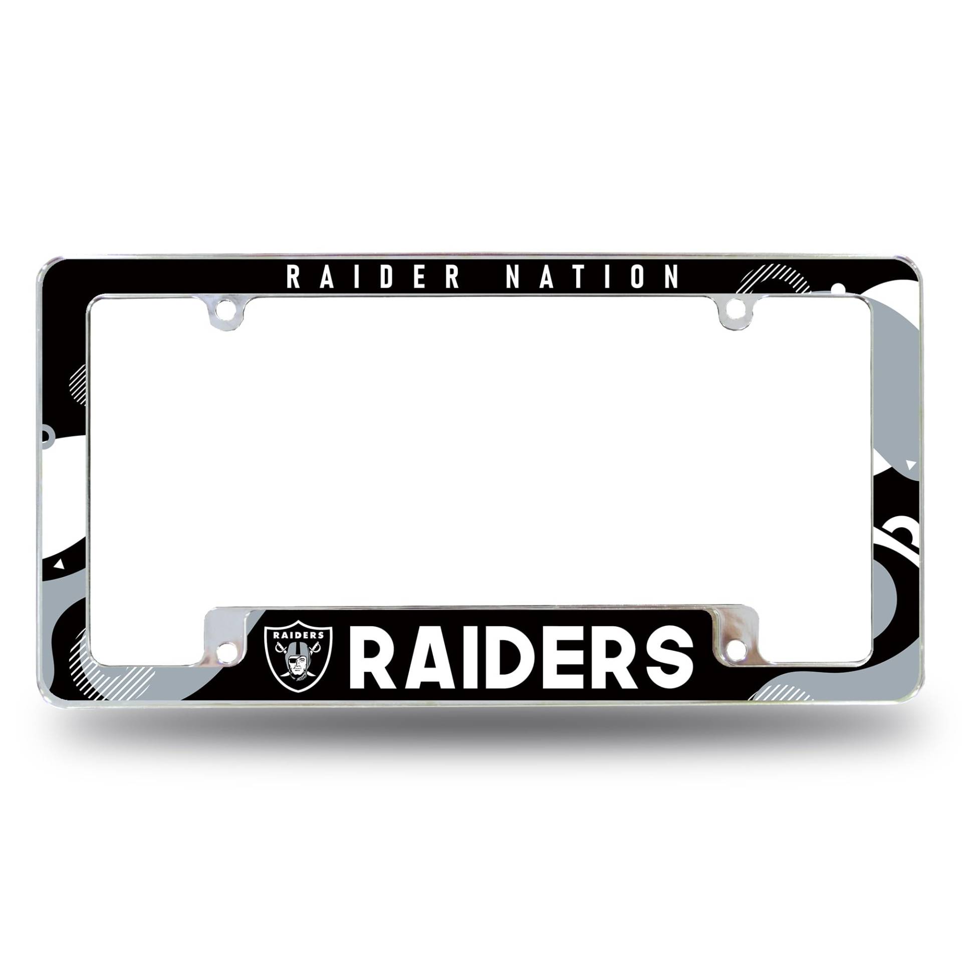 Rico Industries NFL Football Las Vegas Raiders Wave 30,5 x 15,2 cm Chrom All Over Automotive Kennzeichenrahmen für Auto/LKW/SUV von Rico Industries