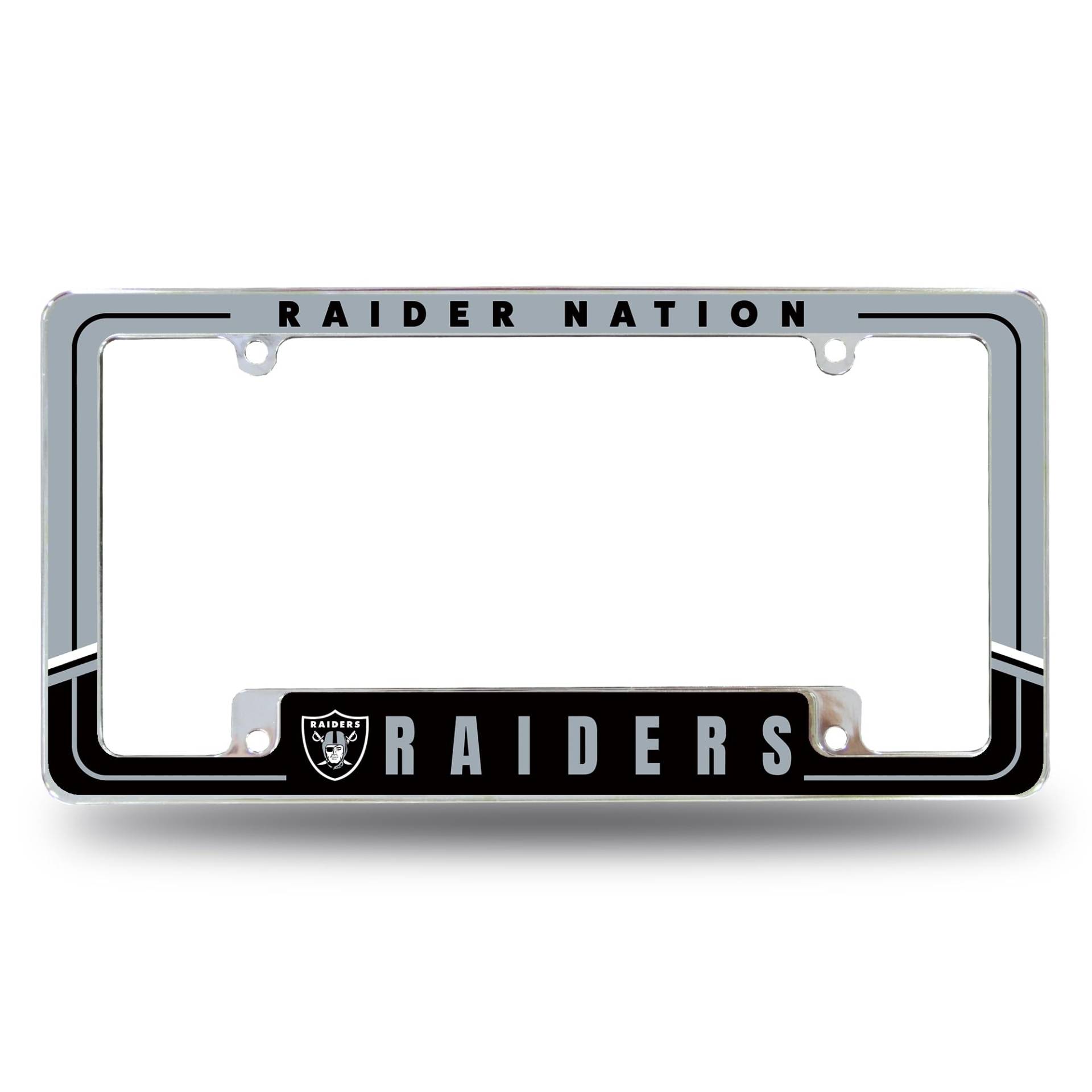 Rico Industries NFL Football Las Vegas Raiders zweifarbig, 30,5 x 15,2 cm, Chrom, für Auto/LKW/SUV von Rico Industries