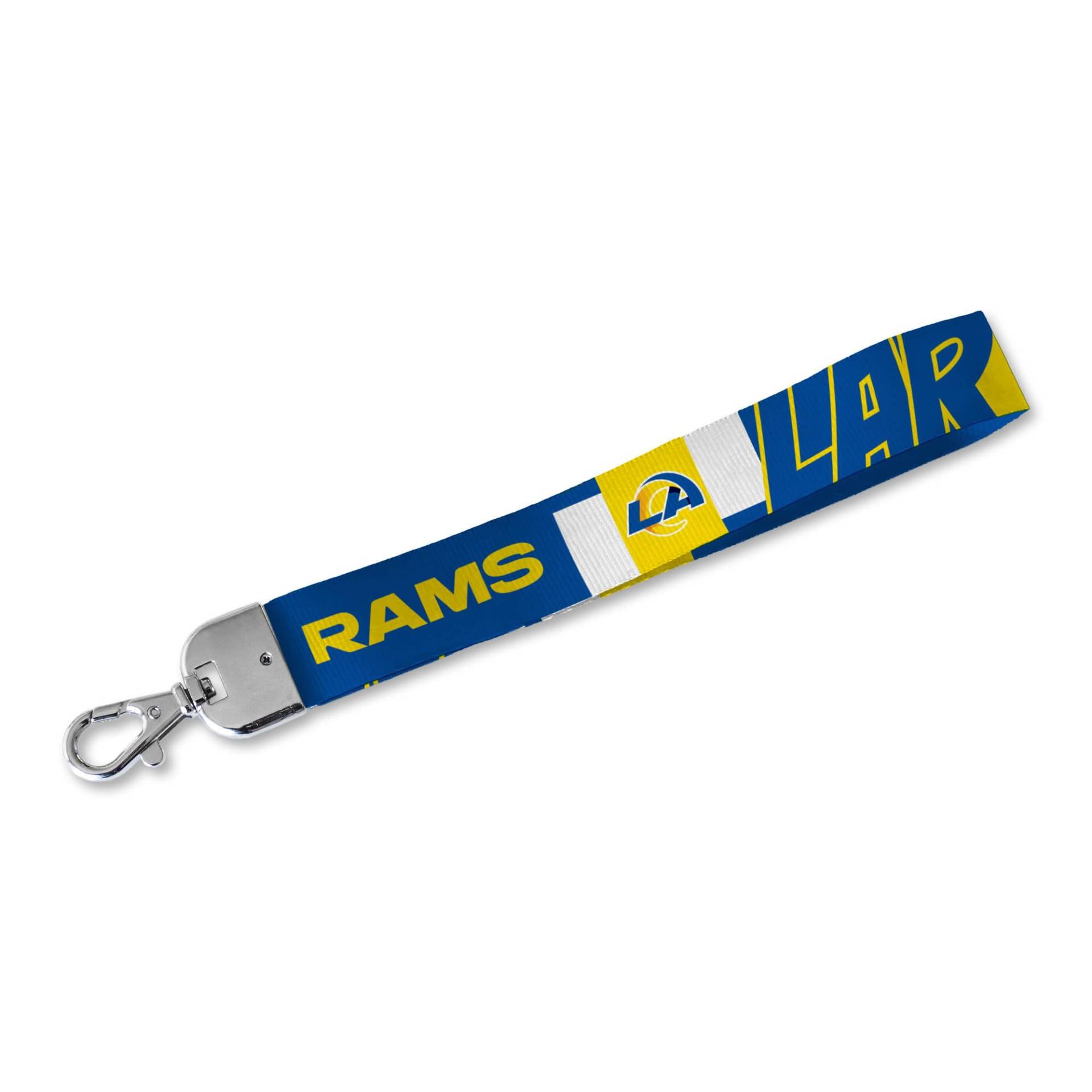 Rico Industries NFL Football Los Angeles Rams Handgelenk-Schlüsselband, niedlicher Handgelenkriemen, Schlüsselanhängerhalter für Damen und Herren, Autoschlüssel, Ausweise, Karten, Geldbörse, Telefon, von Rico Industries