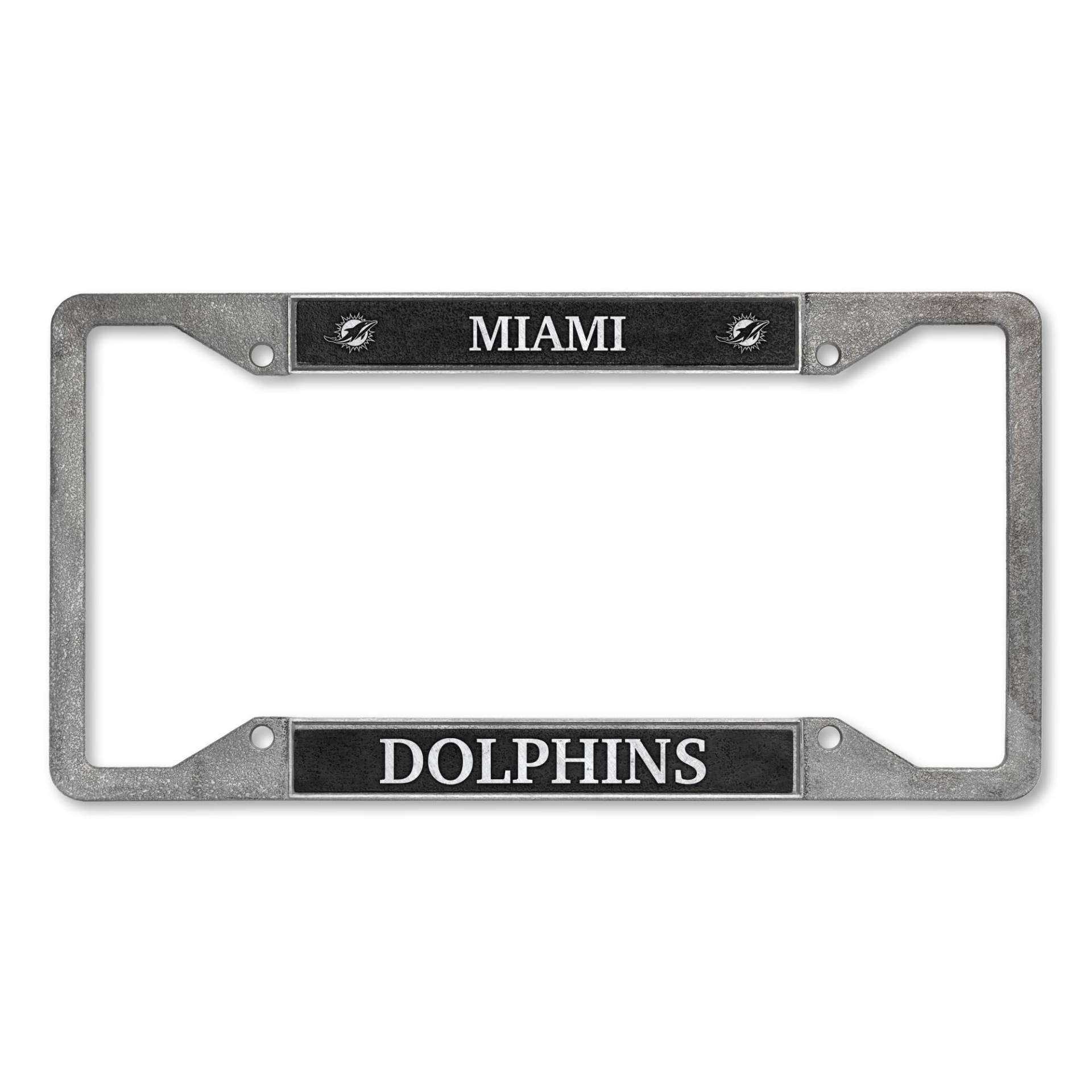 Rico Industries NFL Football Miami Dolphins Zinn Kennzeichenrahmen 30,5 x 15,2 cm von Rico Industries