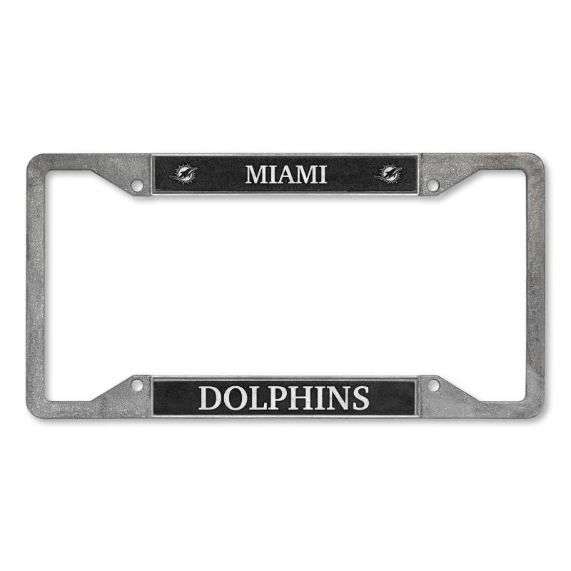 Rico Industries NFL Football Miami Dolphins Zinn Kennzeichenrahmen 30,5 x 15,2 cm von Rico Industries