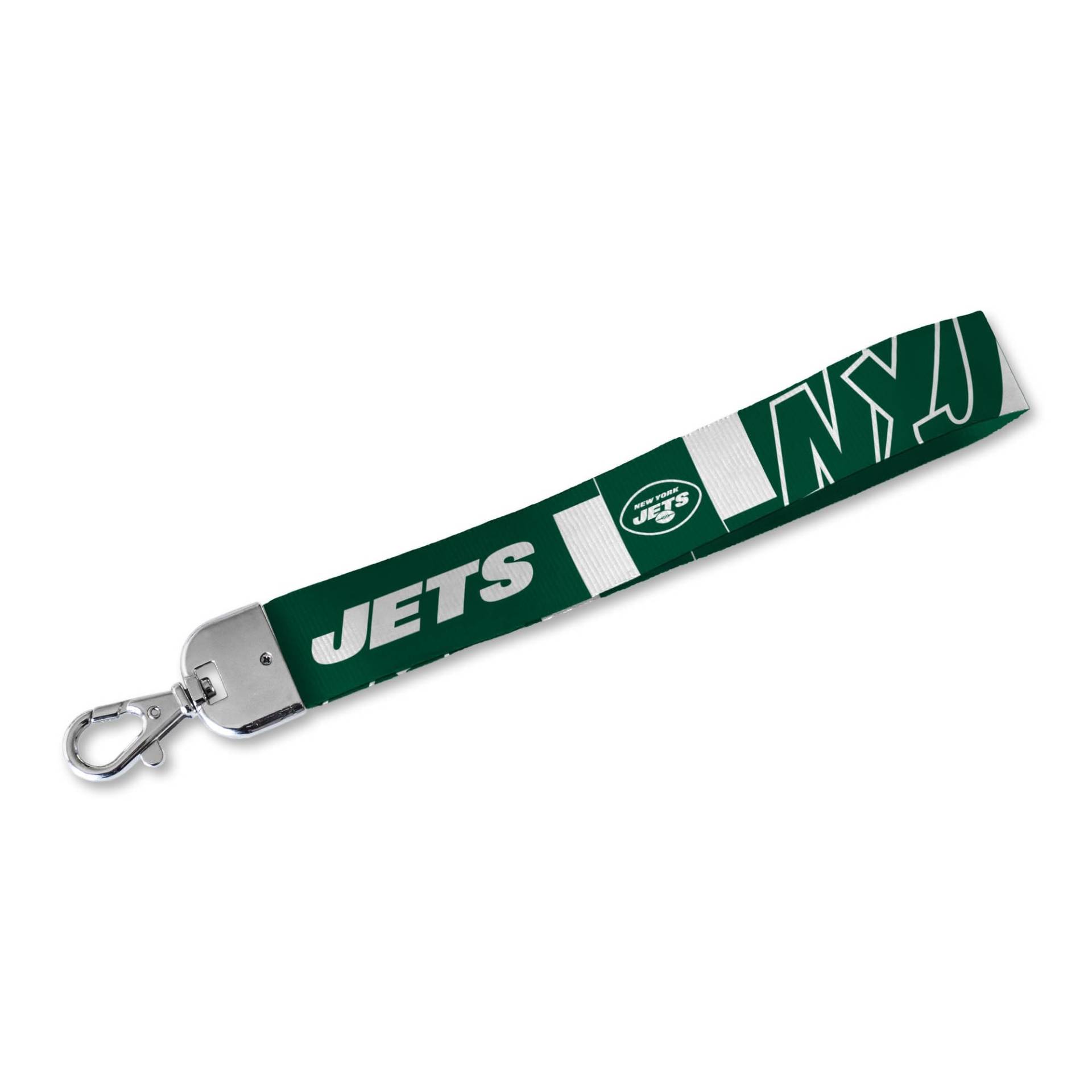 Rico Industries NFL Football New York Jets Handgelenk-Schlüsselband, niedlicher Handgelenkriemen, Schlüsselanhängerhalter für Damen und Herren, Autoschlüssel, Ausweise, Karten, Geldbörse, Telefon, von Rico Industries