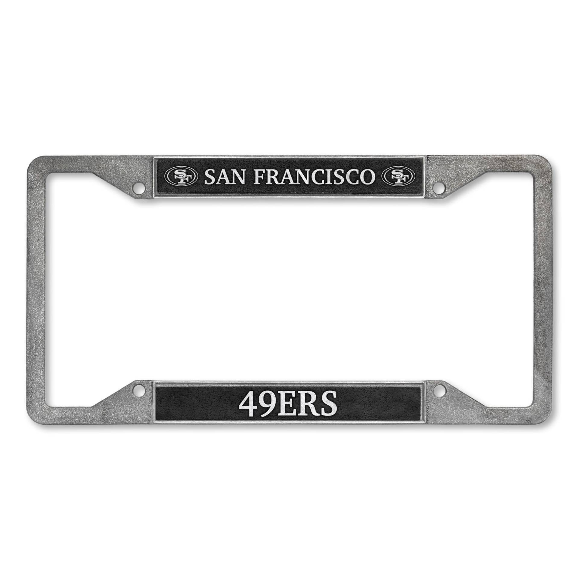 Rico Industries NFL Football San Francisco 49ers Zinn Kennzeichenrahmen 30,5 x 15,2 cm von Rico Industries