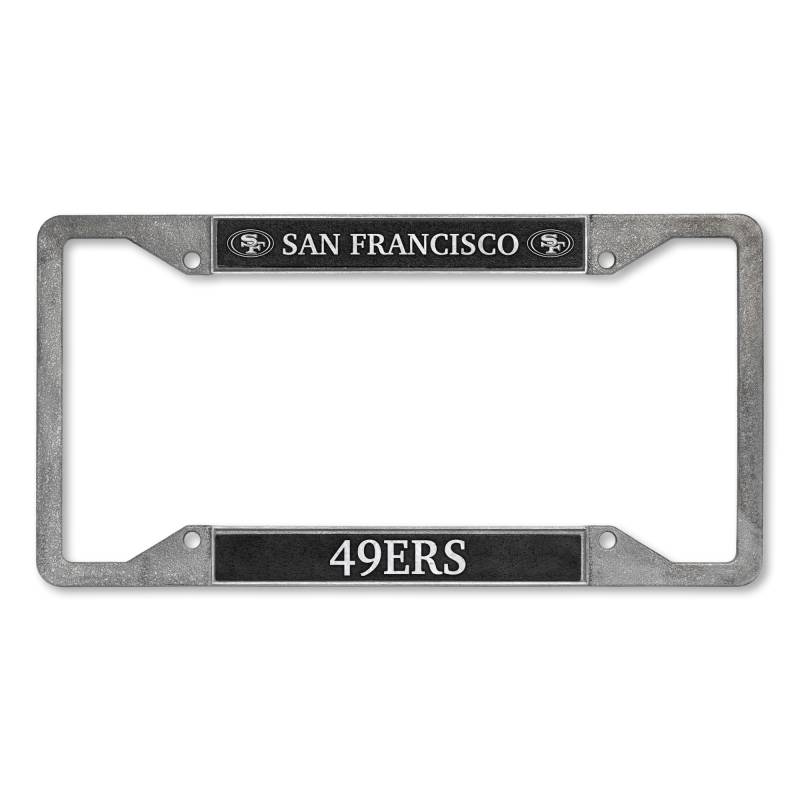 Rico Industries NFL Football San Francisco 49ers Zinn Kennzeichenrahmen 30,5 x 15,2 cm von Rico Industries