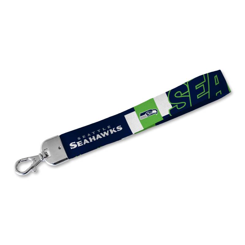 Rico Industries NFL Football Seattle Seahawks Handgelenk-Schlüsselband, niedlicher Handgelenkriemen, Schlüsselanhänger für Damen und Herren, Autoschlüssel, Ausweise, Karte, Geldbörse, Handykamera von Rico Industries